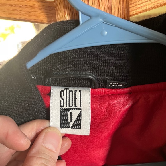 Nike-Side 1 line Leather Jacket - Picture 3 of 5